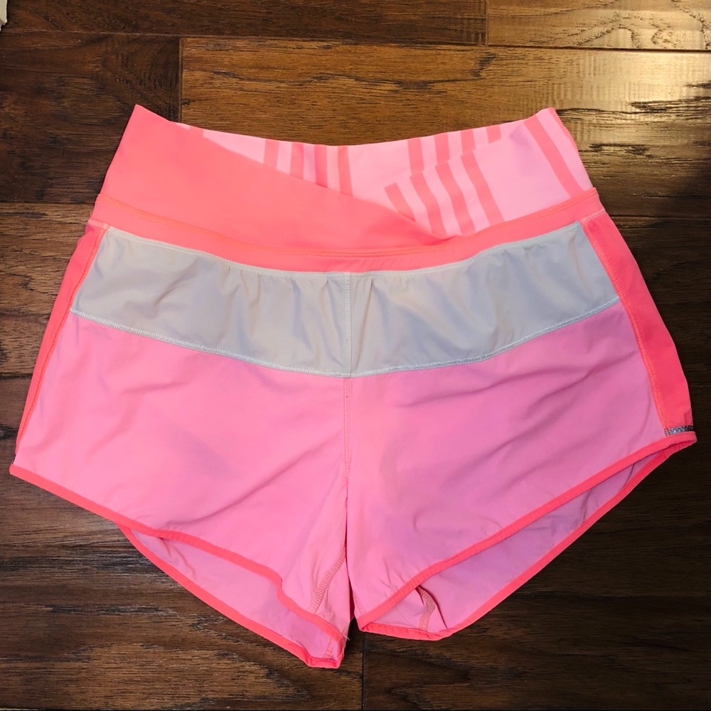 Lululemon running shorts- pink and peach